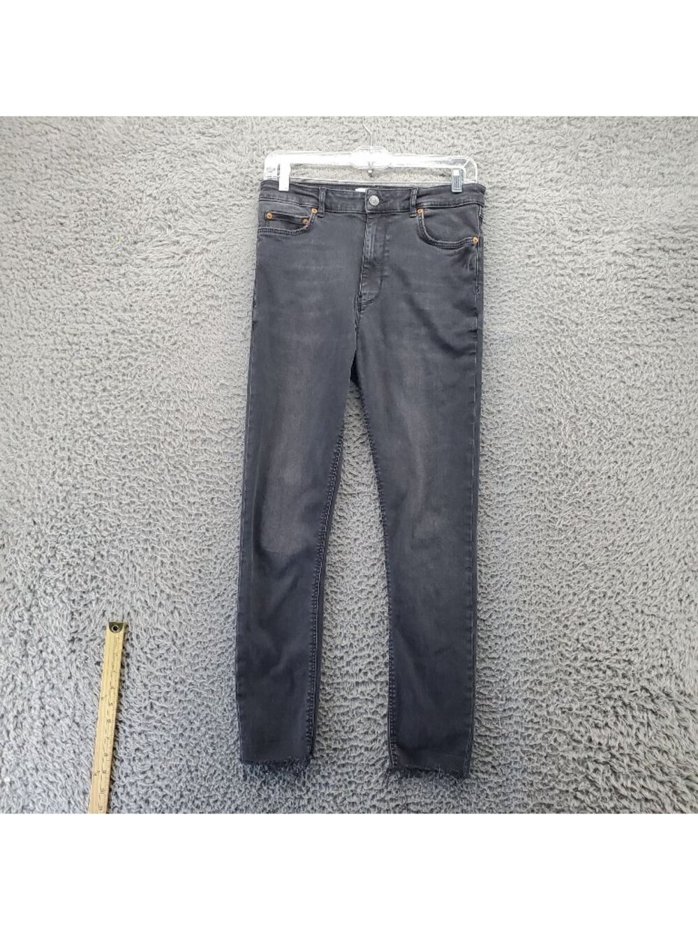 Zara Jeans Womens Size 8 Black Premium Stretch Skinny High Rise *Read*